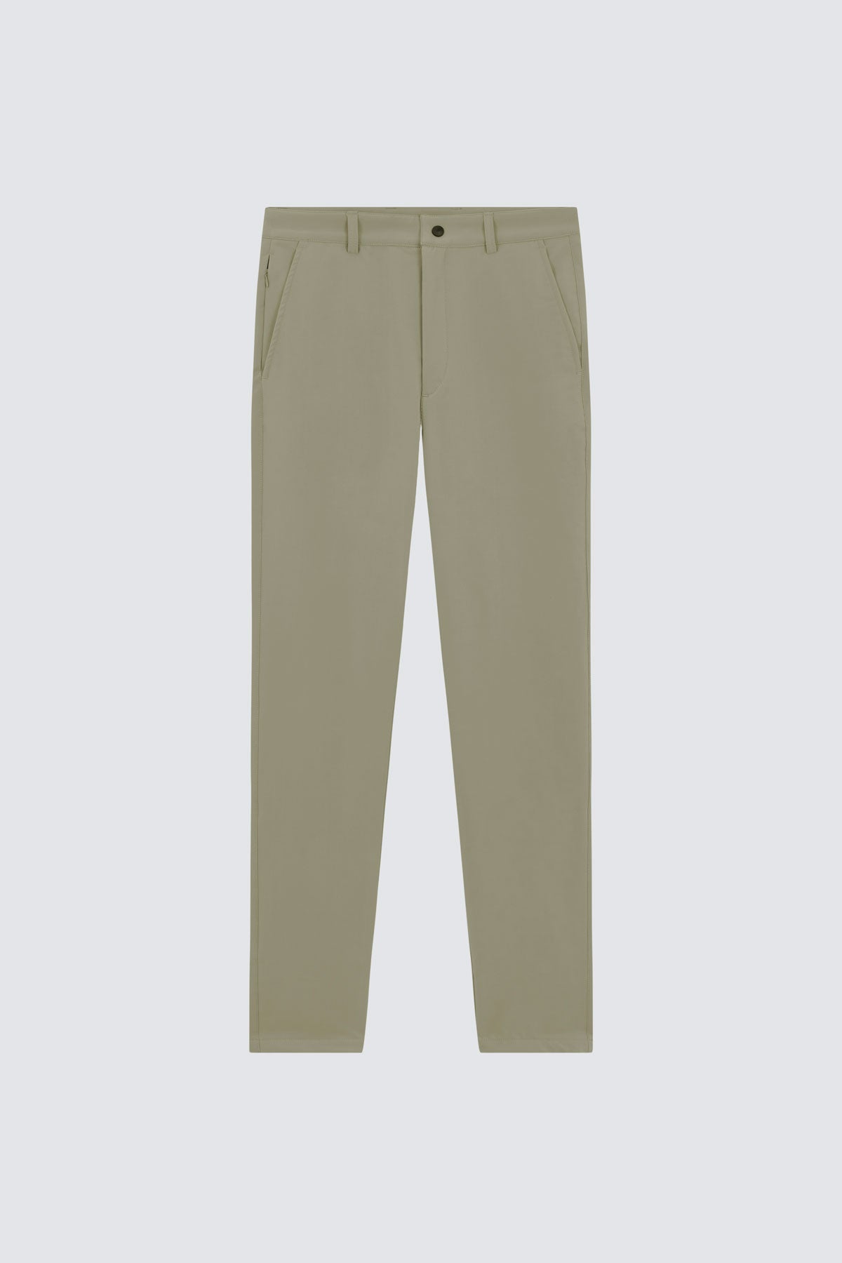 Pantalón Groundbreaker en verde de Sepiia, diseñado para uso diario con tecnología antiarrugas y antimanchas. Foto prenda en plano