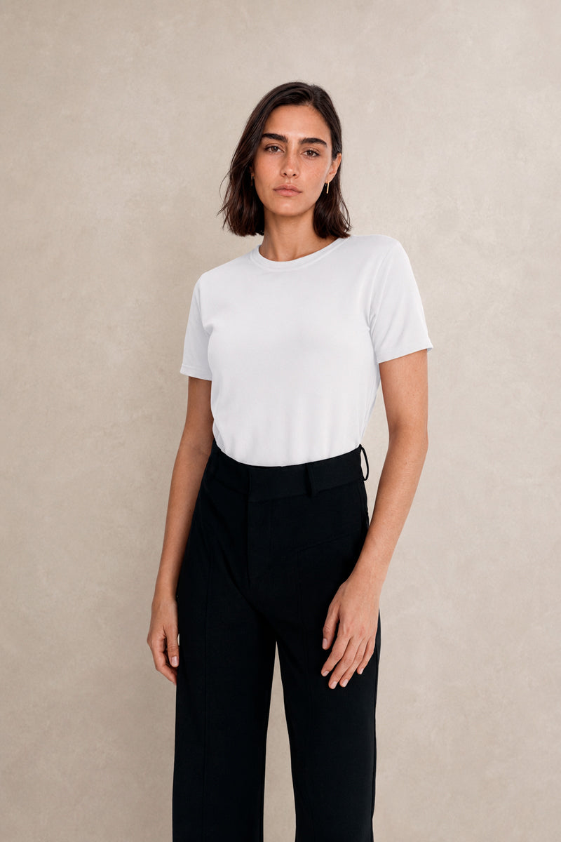 Camiseta blanca básica mujer