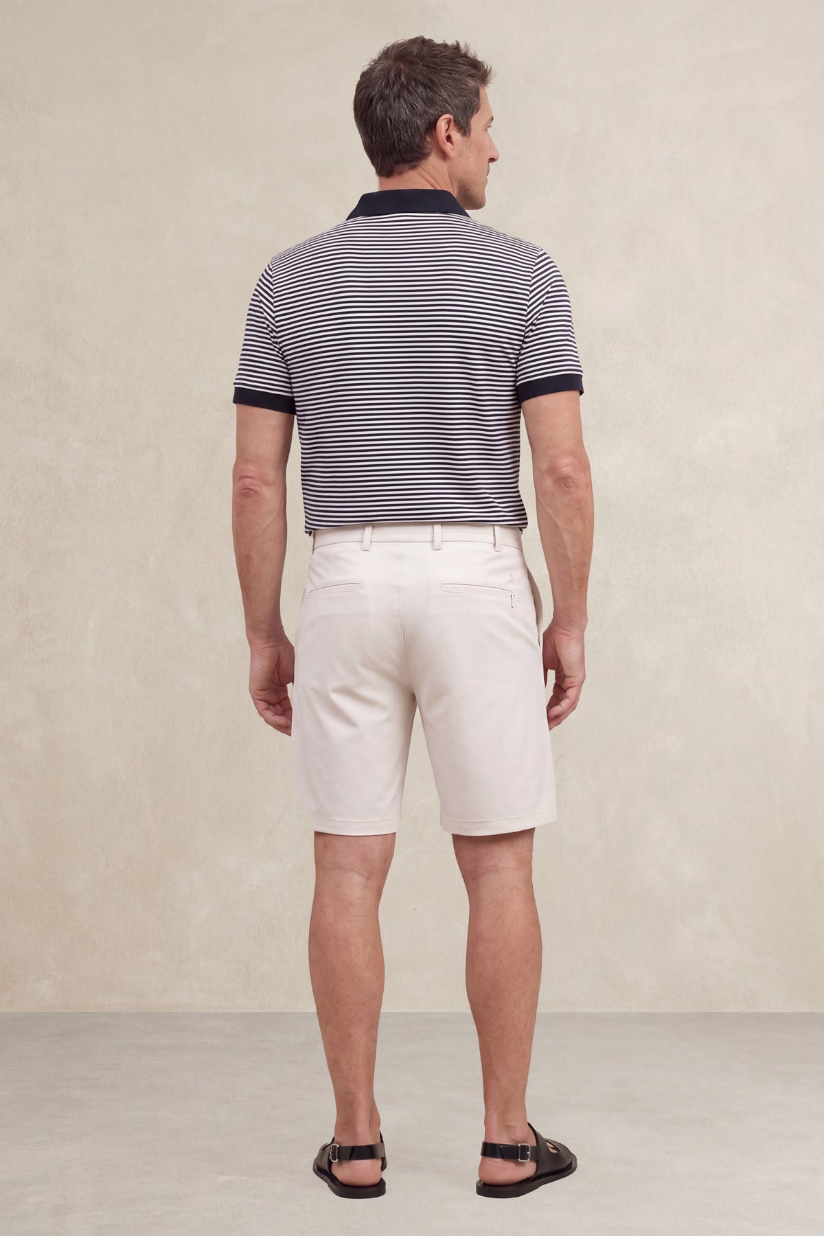 Polo manga corta hombre estampado rayas azul oscuro Ranger
