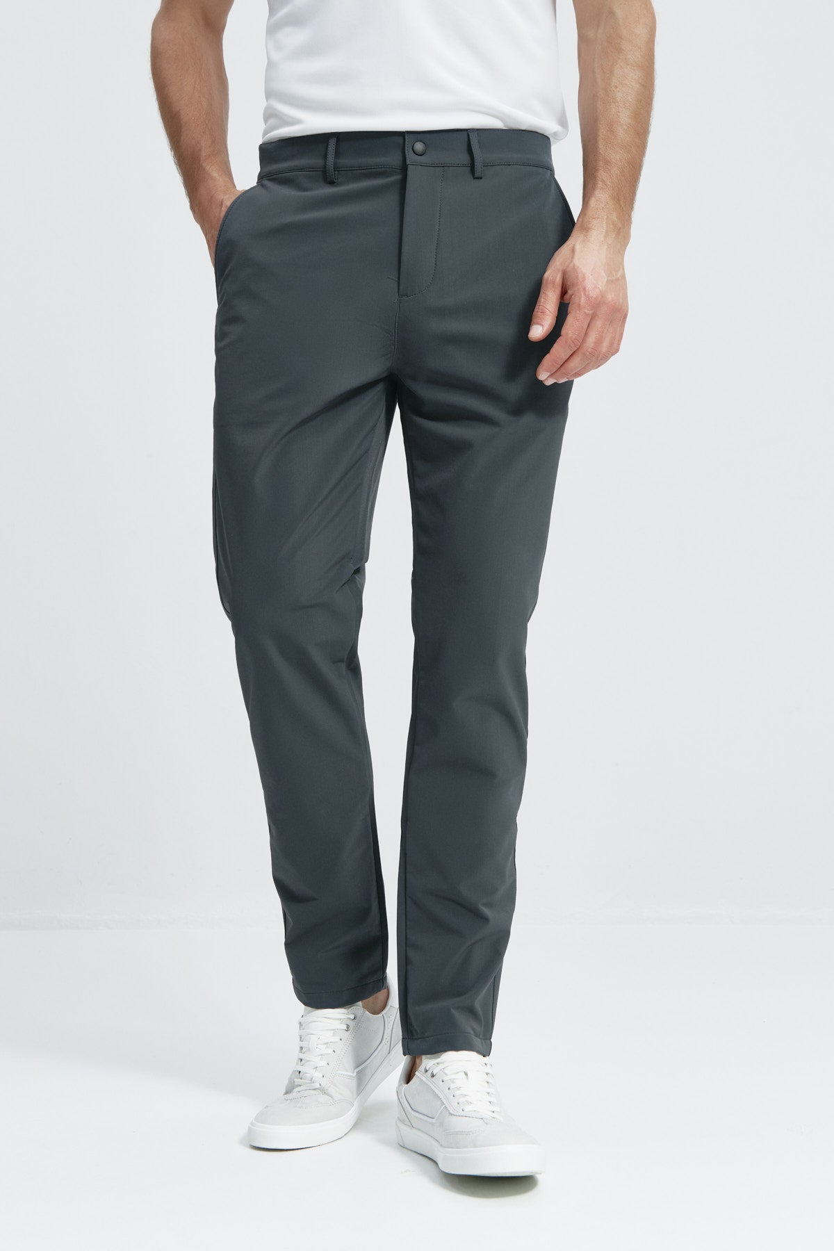 Pantalon chino hombre gris slim Nova Sepiia - vista de espalda