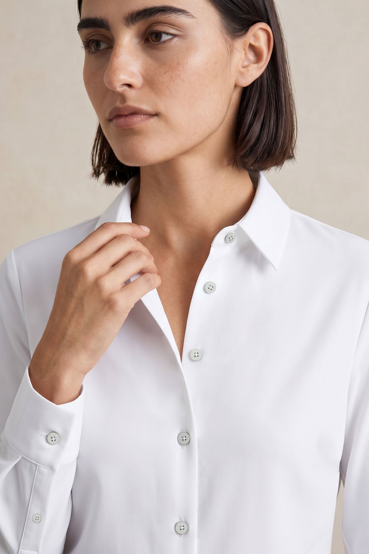 Camisa mujer slim blanco