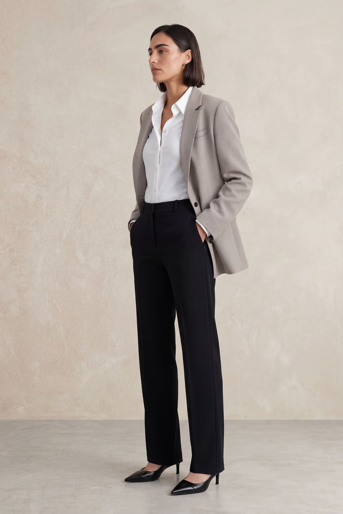 Camisa mujer slim blanco