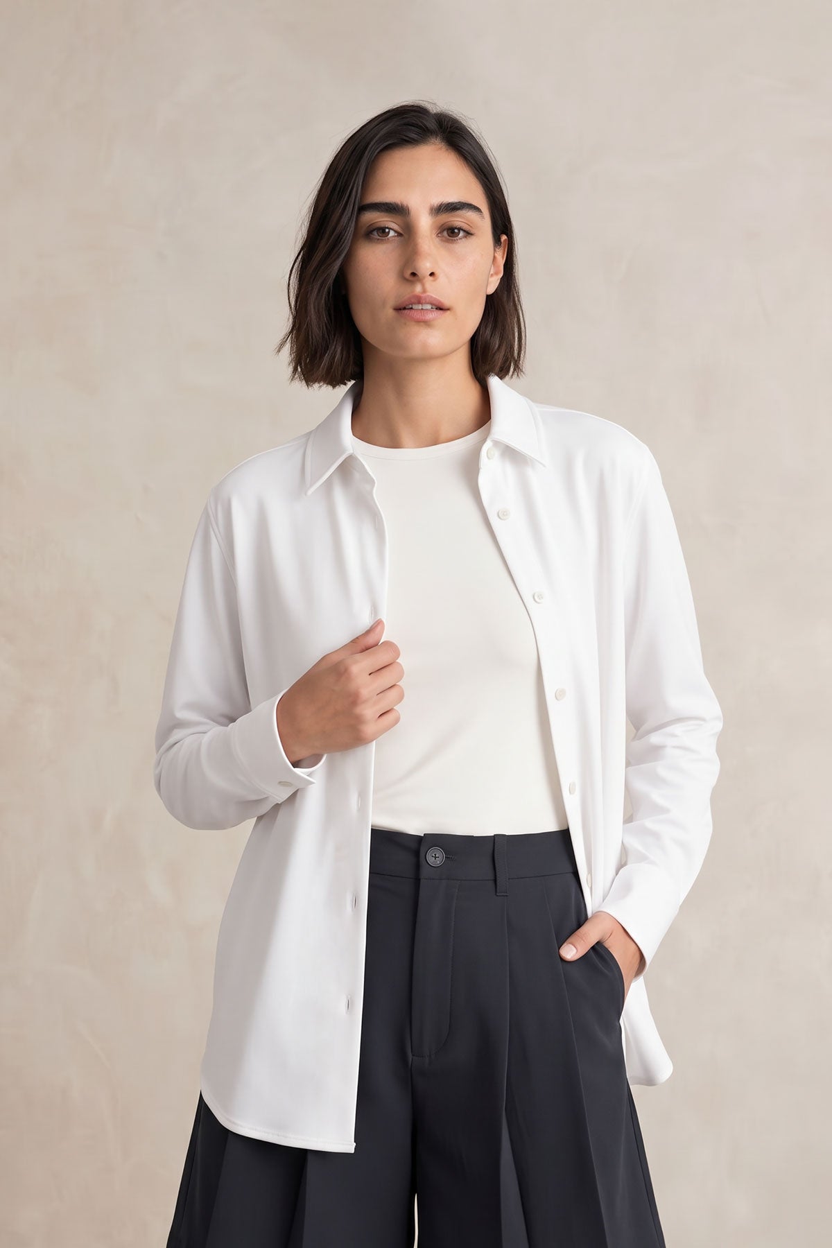 Women's oversized white shirt