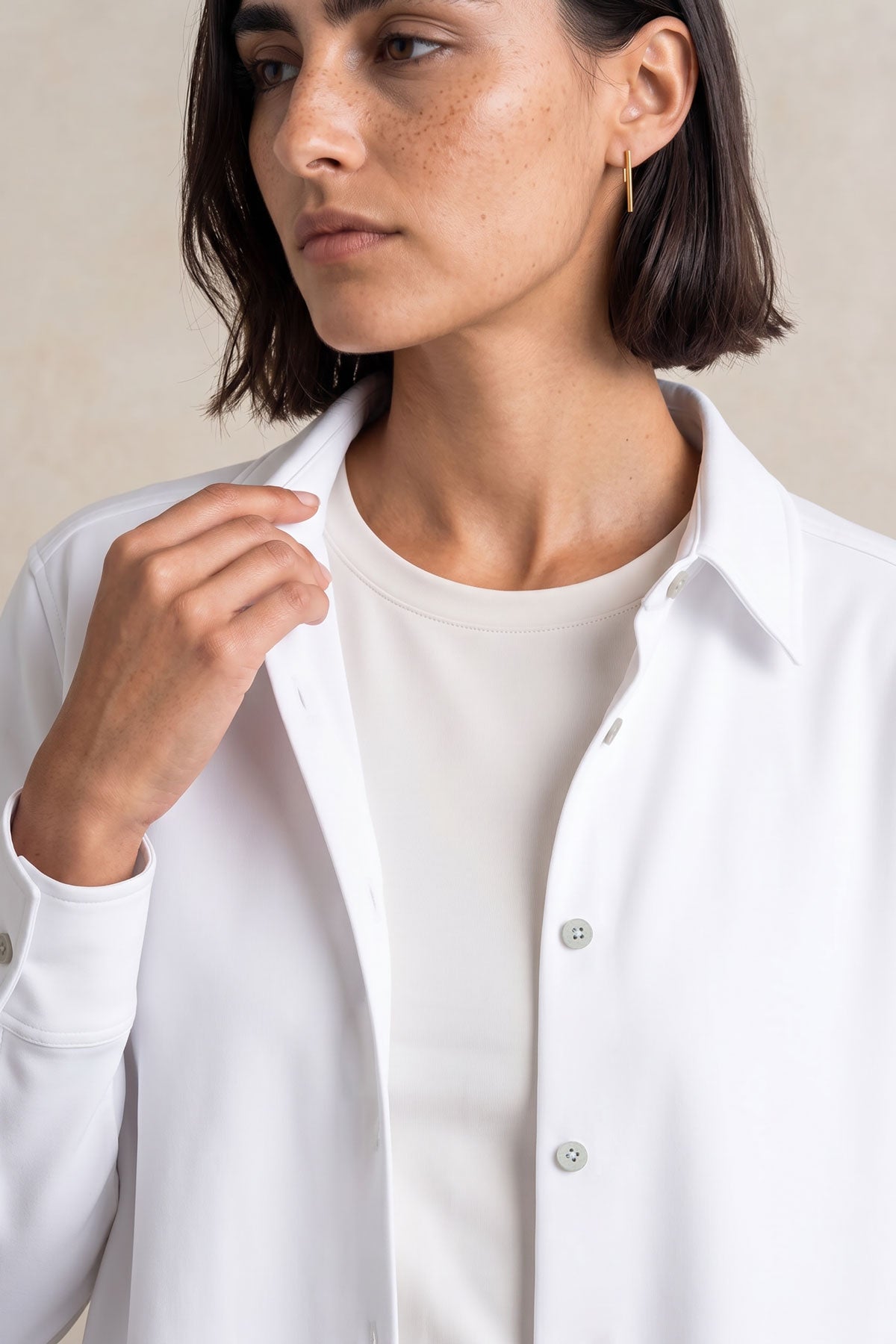 Camisa oversized mujer blanco