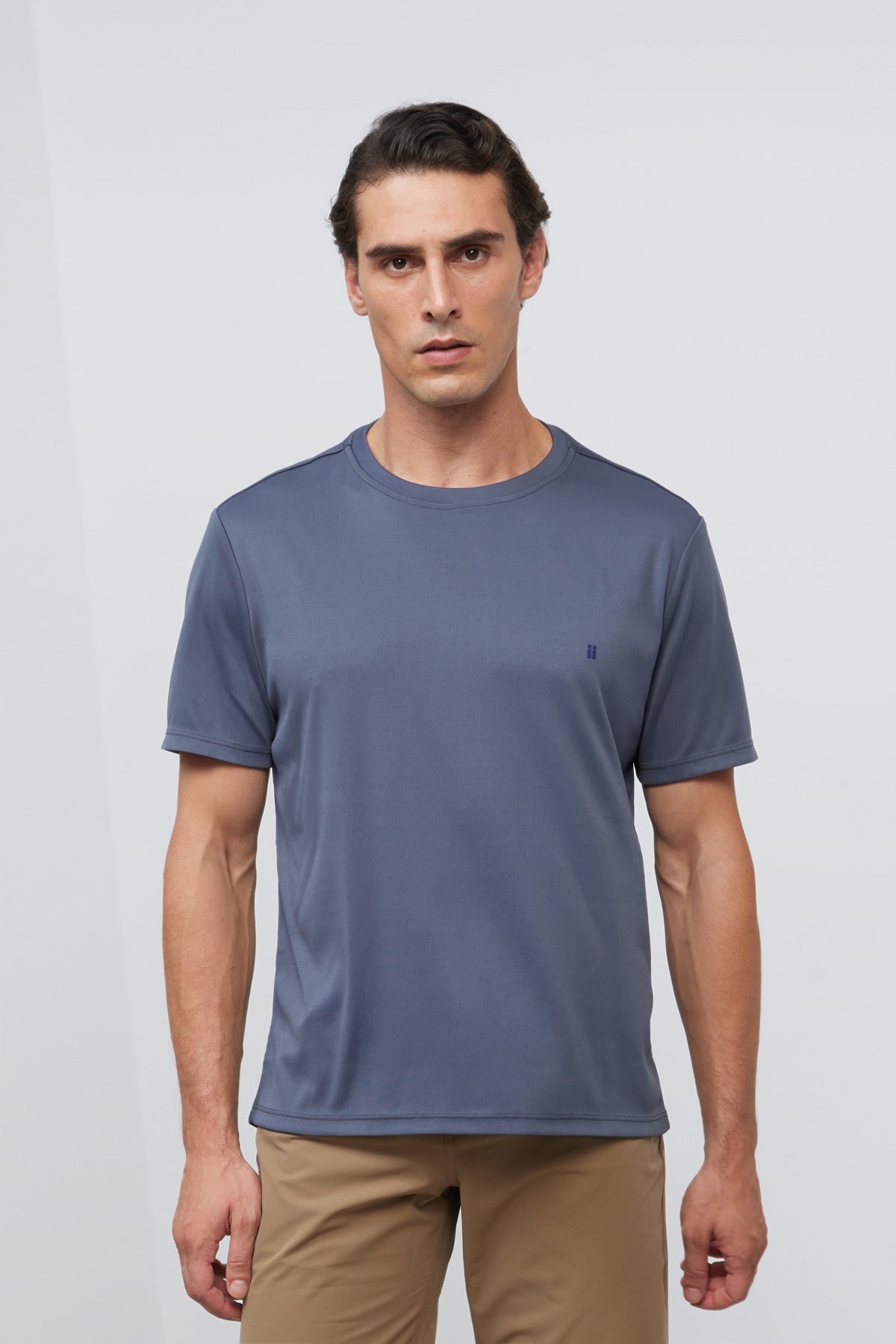 camiseta cuello redondo azul soft plano miedo 