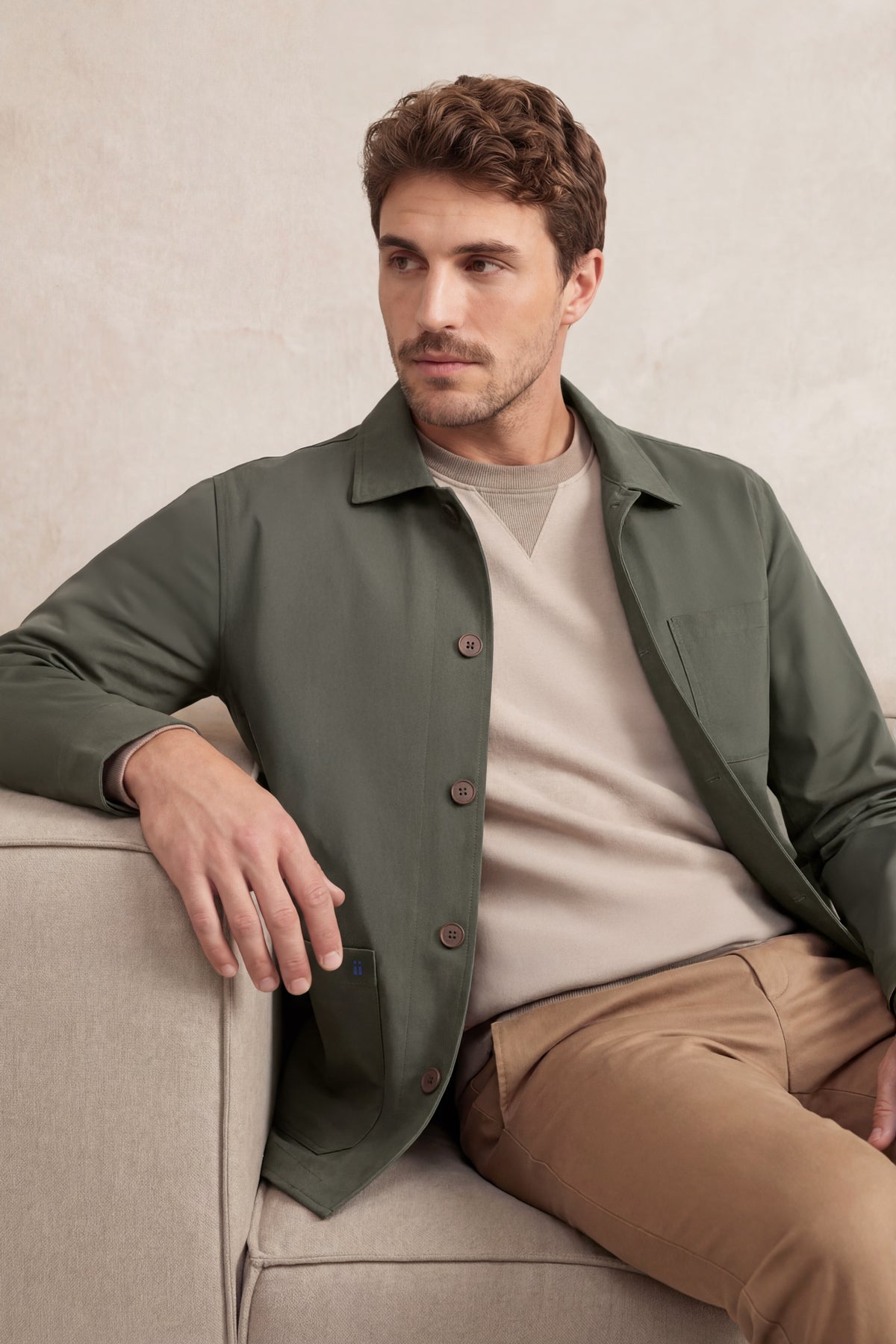 Chaqueta worker hombre verde Nova