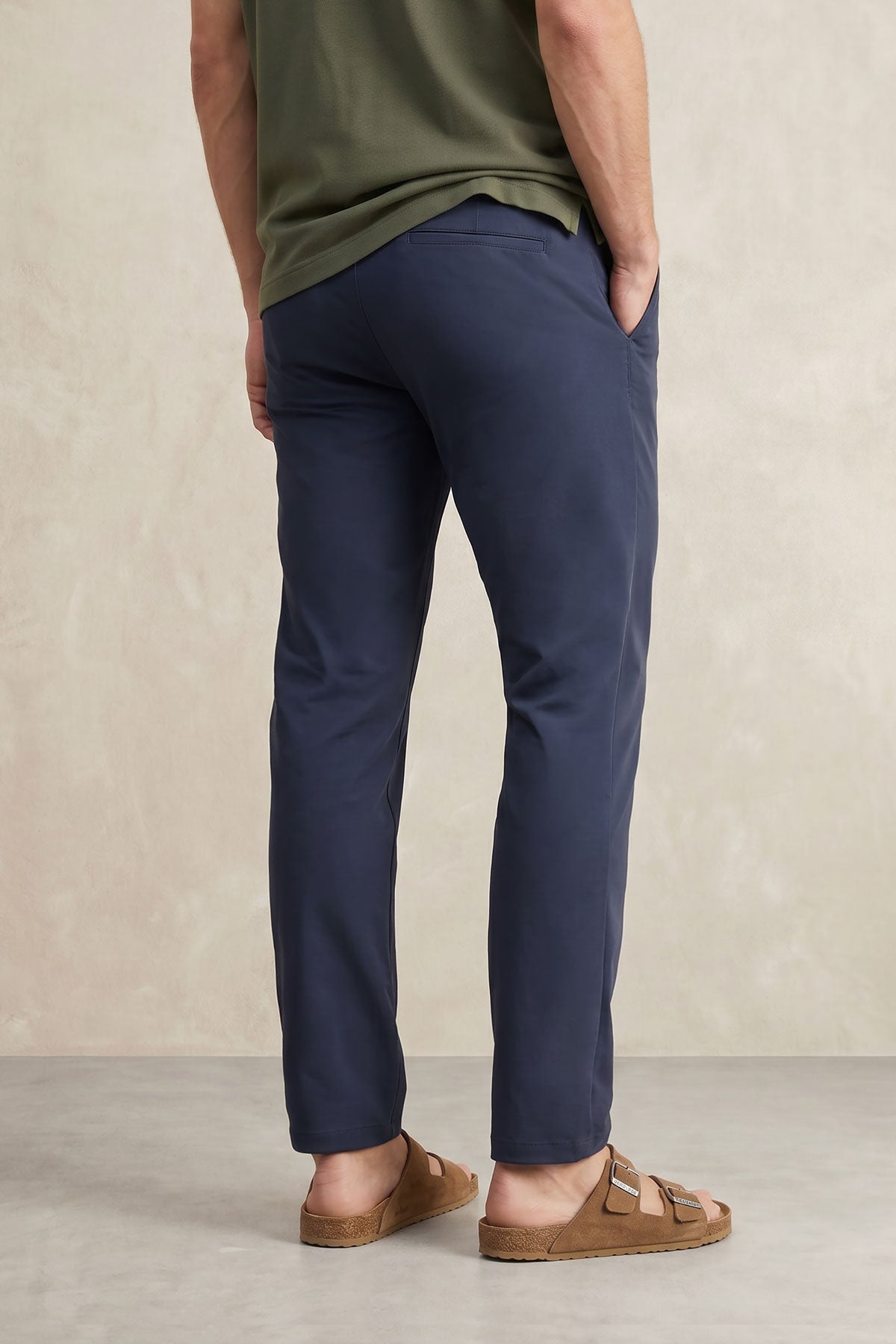 Calça chino homem Nova slim fit azul médio