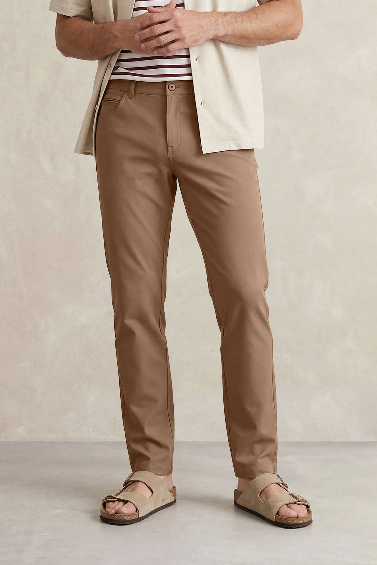 Pantalon hombre 6 bolsillos marrón Nova