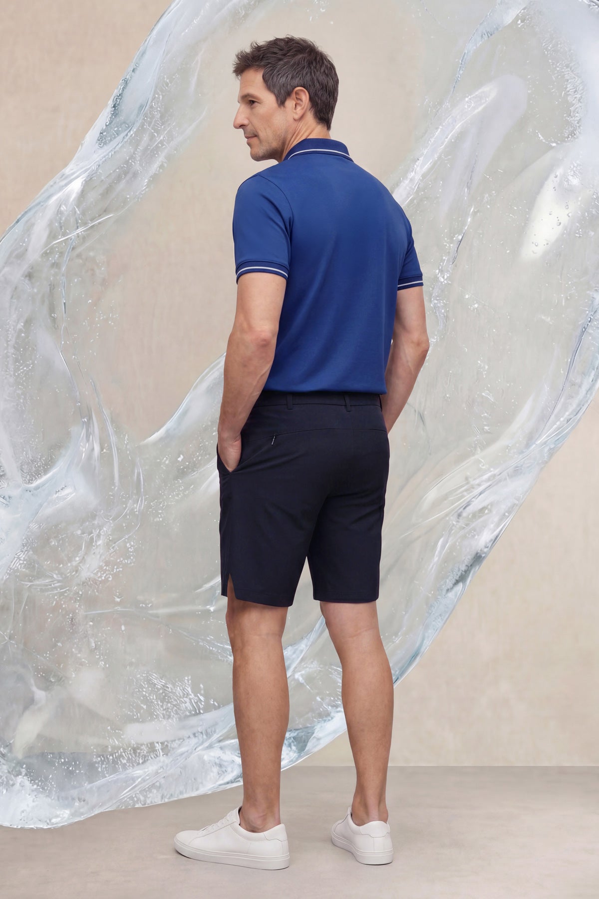 Polo manga corta hombre azul Ice