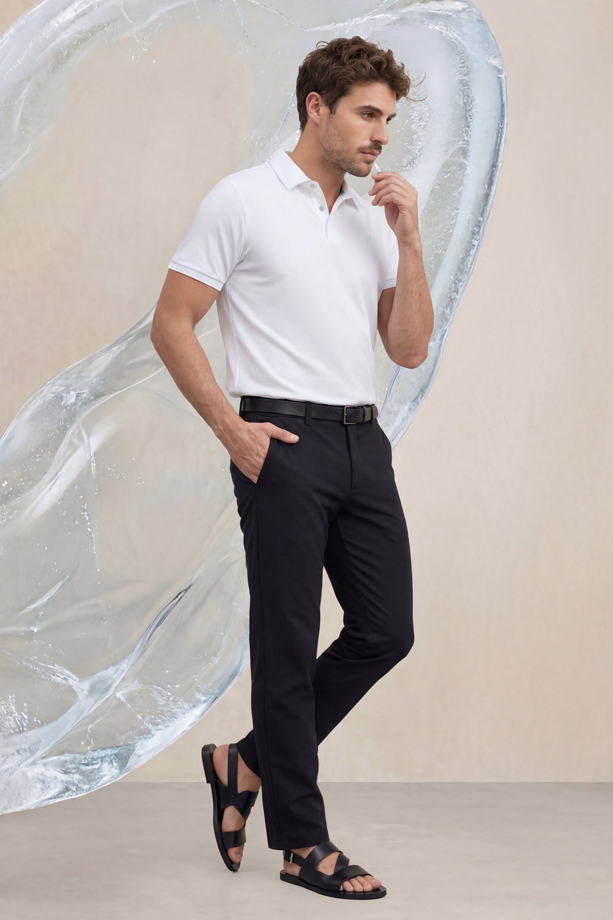 Polo ICE homem branco
