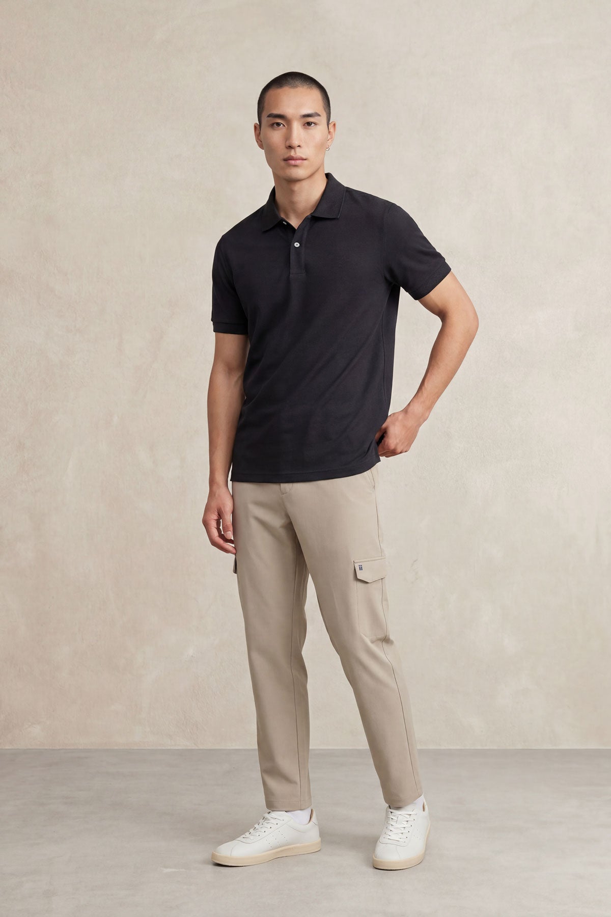 Polo manga corta hombre negro Ranger