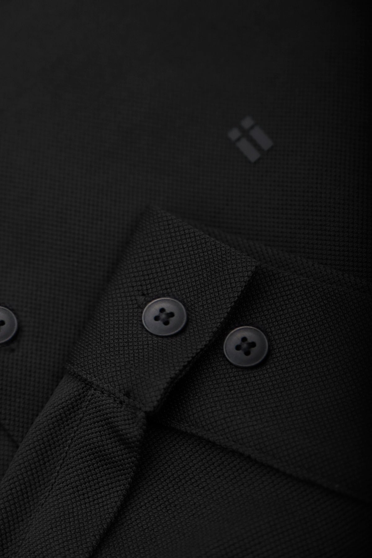 Camisa casual para homem Ranger com gola mandarim preta