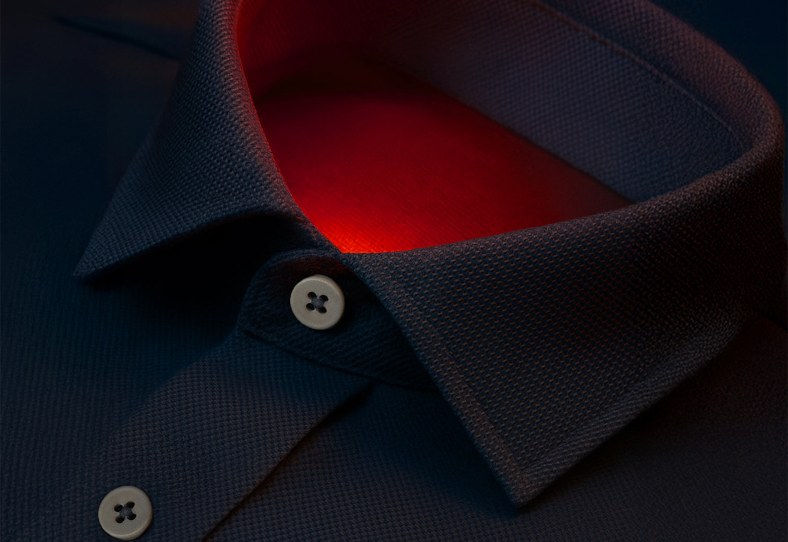 Polo manga larga hombre estampado rayas azul marino perfil